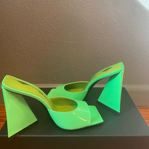 The Attico Sandal heel fluo green. - Picture 8 of 13